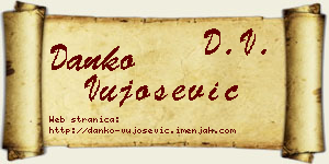 Danko Vujošević vizit kartica